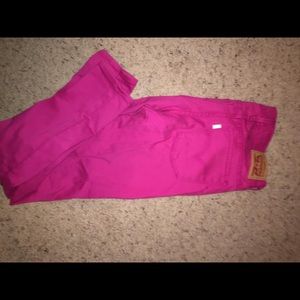 Hot pink Levi jeans